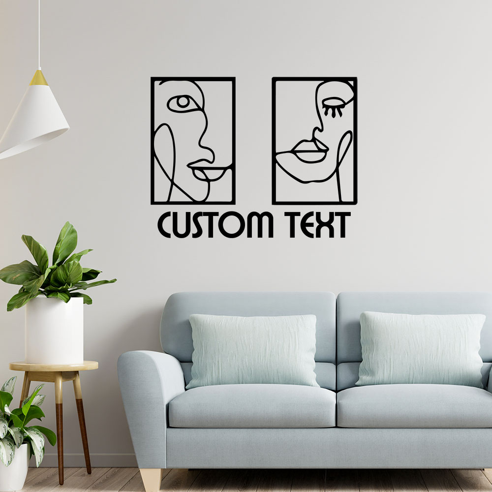 Home Decor Wall Stickers - 1PC 로맨틱 추상 학교 맞춤 텍스트