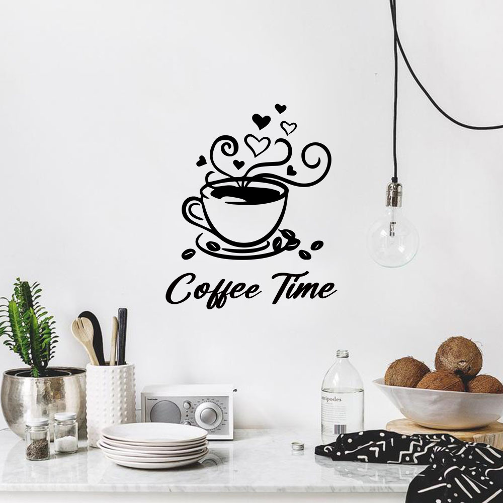 Home Decor Wall Stickers - 1PC 패션 커피 사용자 정의 가능한