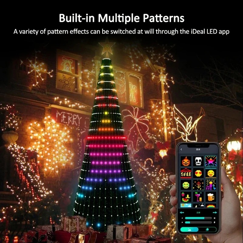 Home Christmas Decor - 크리스마스 스타 트리 조명 RGB LED,