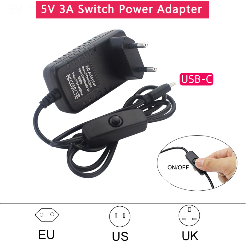 Home Decor Uk - ON/OFF 스위치가 있는 5V 3A 전원