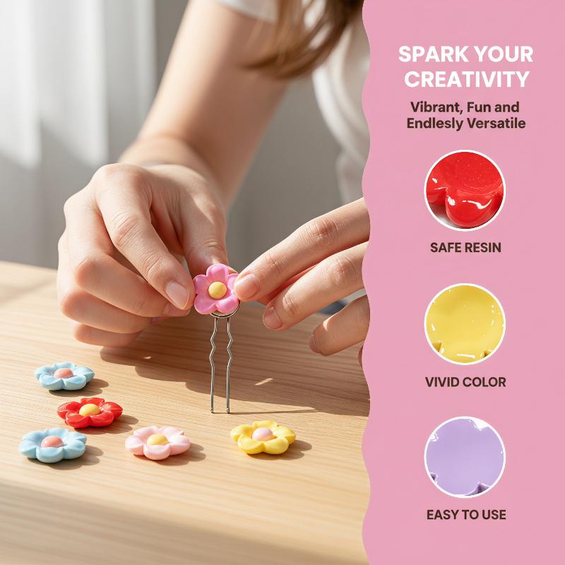 Home Decor Flowers - 10PCS 반짝 이는 22x22mm 꽃 시리즈
