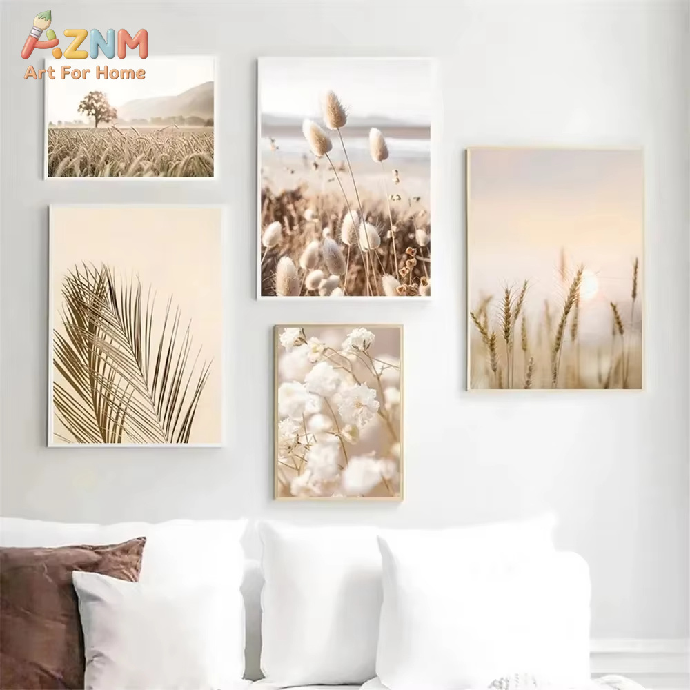Home Decor Nautical - 일몰 바다 호수 보트 다리 캔버스