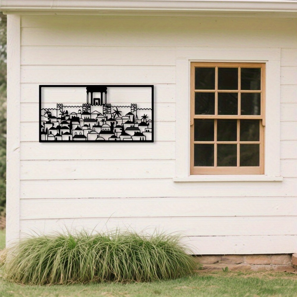 Home Decor In - CIFBUY 금속 벽 예술 예루살렘 벽화