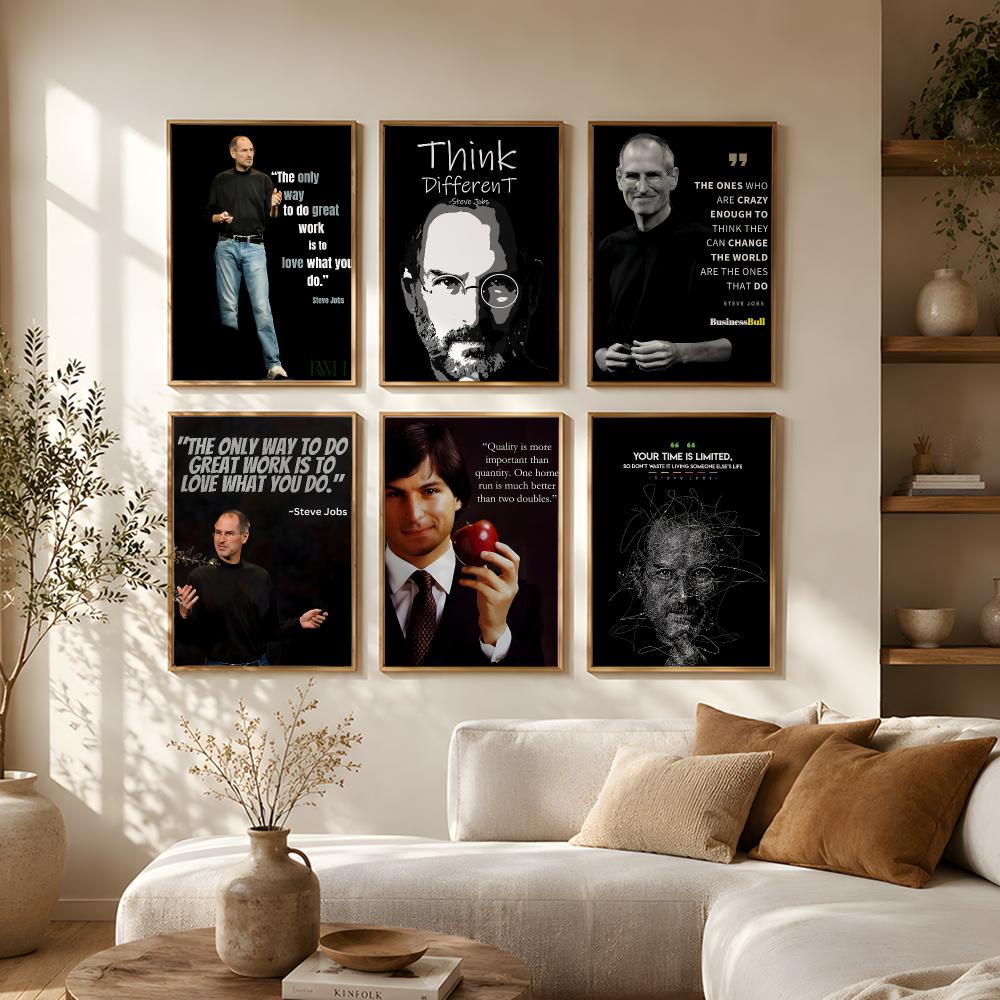 스티브 잡스 명언 포스터 자체 접착 바 벽 데칼 방수  - Home Decor Jobs 리뷰 및 가격