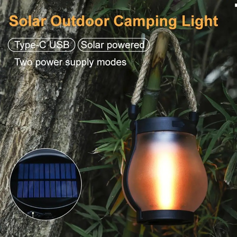 태양열 불꽃 램프 USB 충전식 캠핑 조명 걸이형 마당 - Rope Light Decoration 리뷰 및 가격