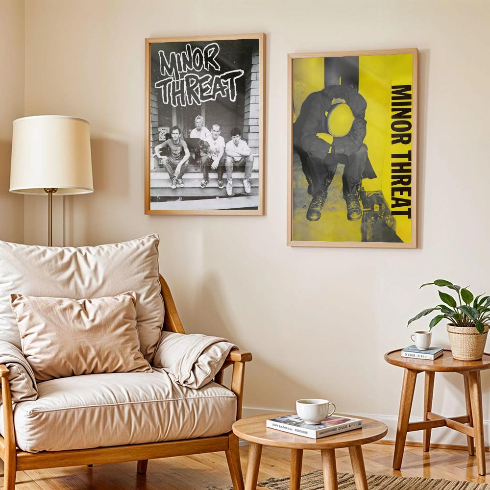 록 밴드 M-Minor Threat 포스터 침실 및 거 - Home Decor Living Room Ideas 리뷰 및 가격