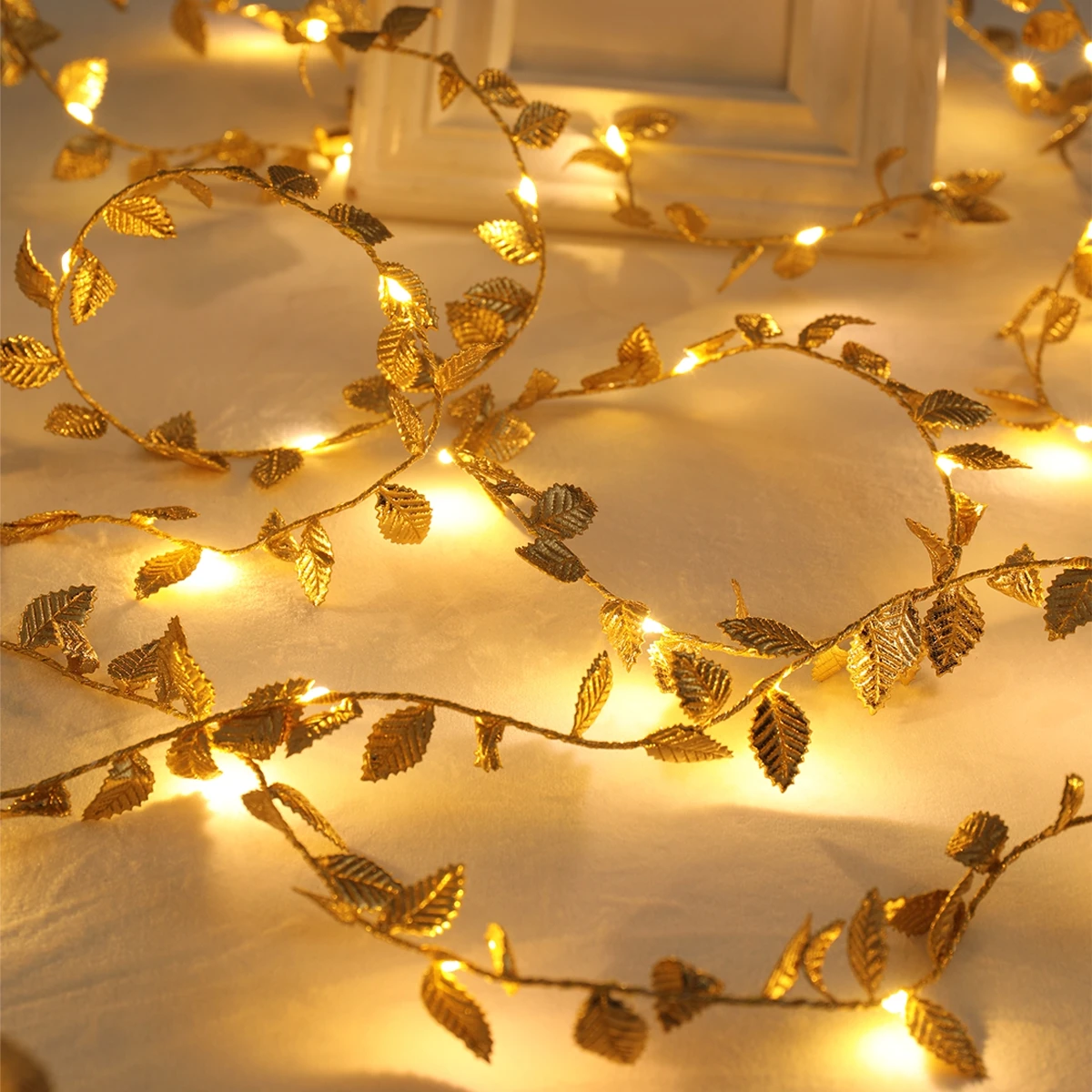 20/50/100LED 황금 은색 작은 잎 요정 빛 배 - Rope Light Decoration 리뷰 및 가격