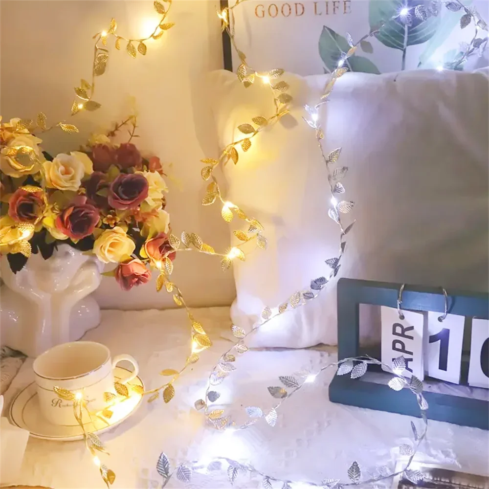 20/50/100LED 황금 은색 작은 잎 요정 빛 배 - Rope Light Decoration 리뷰 및 가격