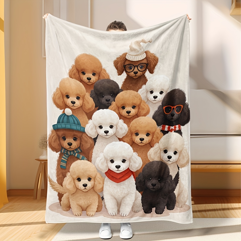 푹신한 강아지 친구들 담요, 아늑한 애완견 사진이 있는 - Home Xmas Decor Ideas 리뷰 및 가격
