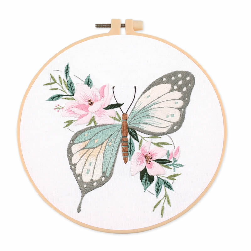 1개 20X20CM 7.87인치 자수 나비 키트, 초보 - Home Decor Fabric 리뷰 및 가격