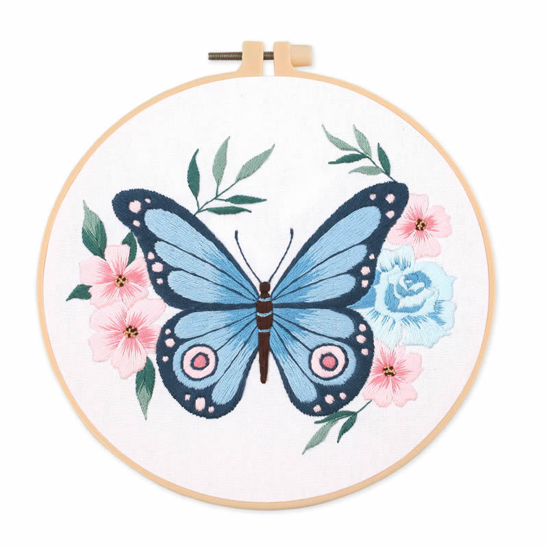 1개 20X20CM 7.87인치 자수 나비 키트, 초보 - Home Decor Fabric 리뷰 및 가격
