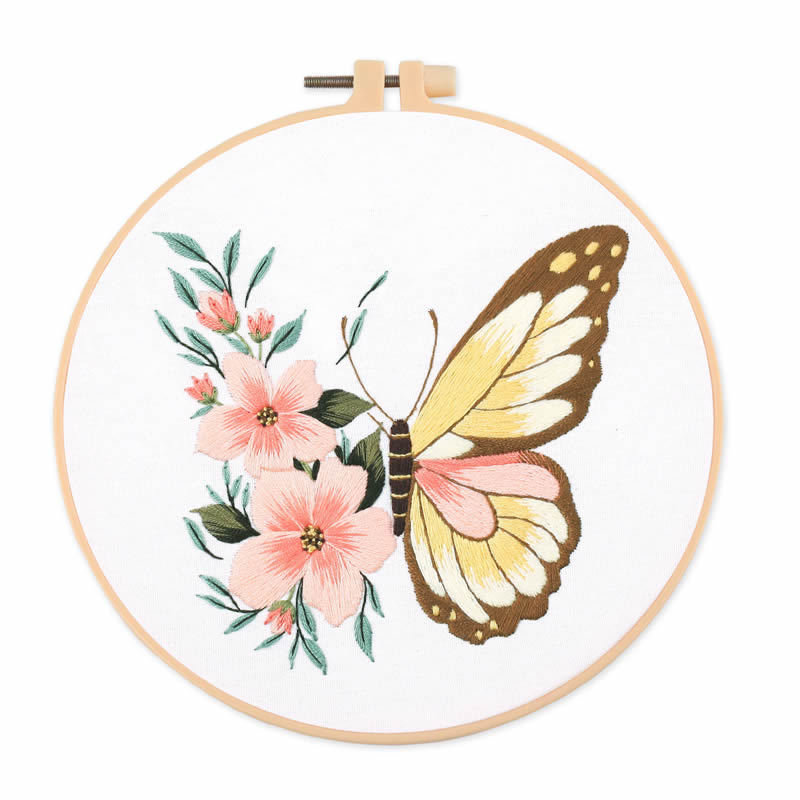 1개 20X20CM 7.87인치 자수 나비 키트, 초보 - Home Decor Fabric 리뷰 및 가격