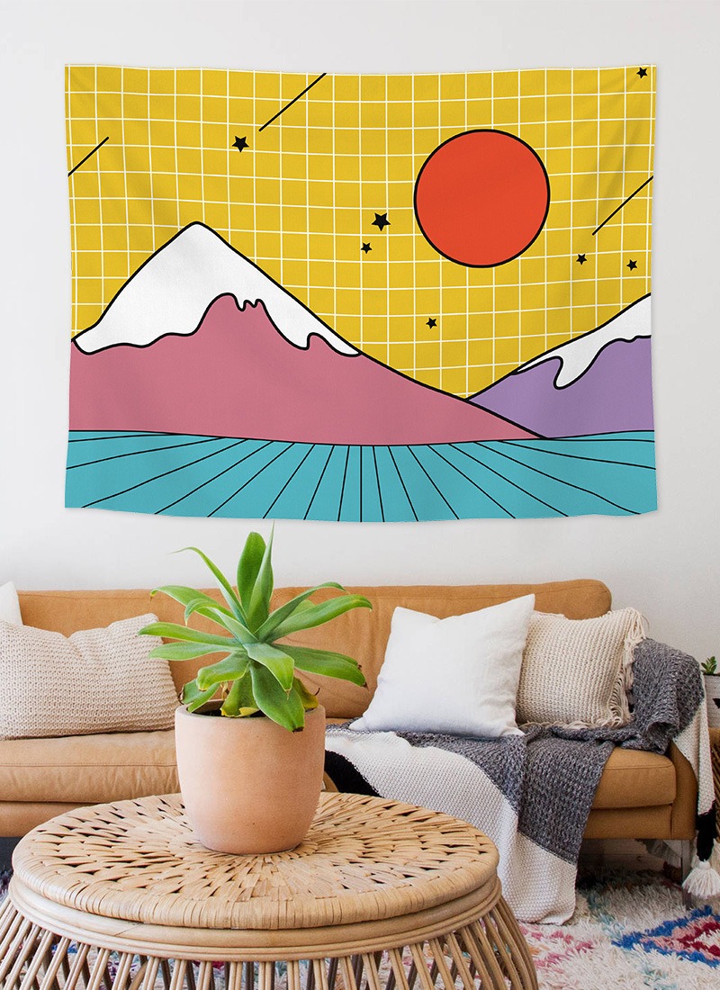 추상 만화 배경 교수형 천으로 홈 벽 장식 태피스트리  - Home Decor Under 100 리뷰 및 가격