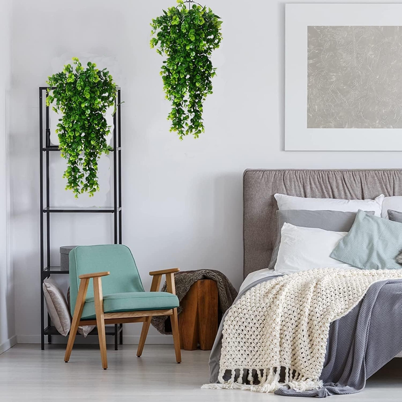 1Pcs 인공 5 포크 등나무 유칼립투스 벽 교수형 시 - Rattan Plant Basket 리뷰 및 가격