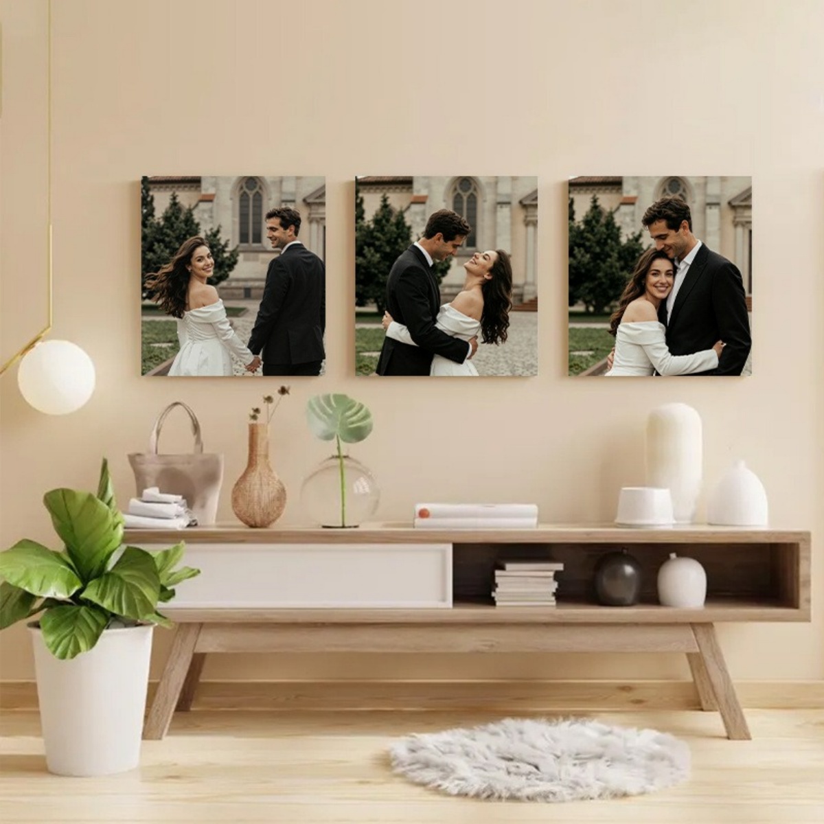 맞춤형 사진 캔버스 프린트 3종 세트 — 개인 맞춤형  - Home Decor Fabric 리뷰 및 가격