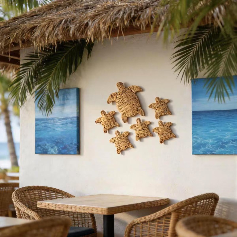 수제 크로셰 거북이 벽걸이 보헤미안 바다거북 장식, 휴 - Home Decor Nautical 리뷰 및 가격