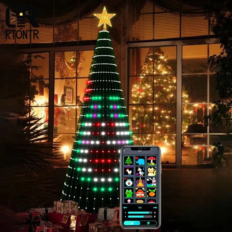 크리스마스 스타 트리 조명 RGB LED, 블루투스 앱 - Home Christmas Decor 리뷰 및 가격