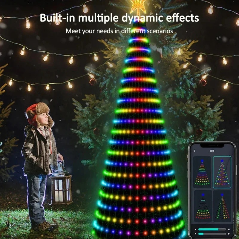 크리스마스 스타 트리 조명 RGB LED, 블루투스 앱 - Home Christmas Decor 리뷰 및 가격