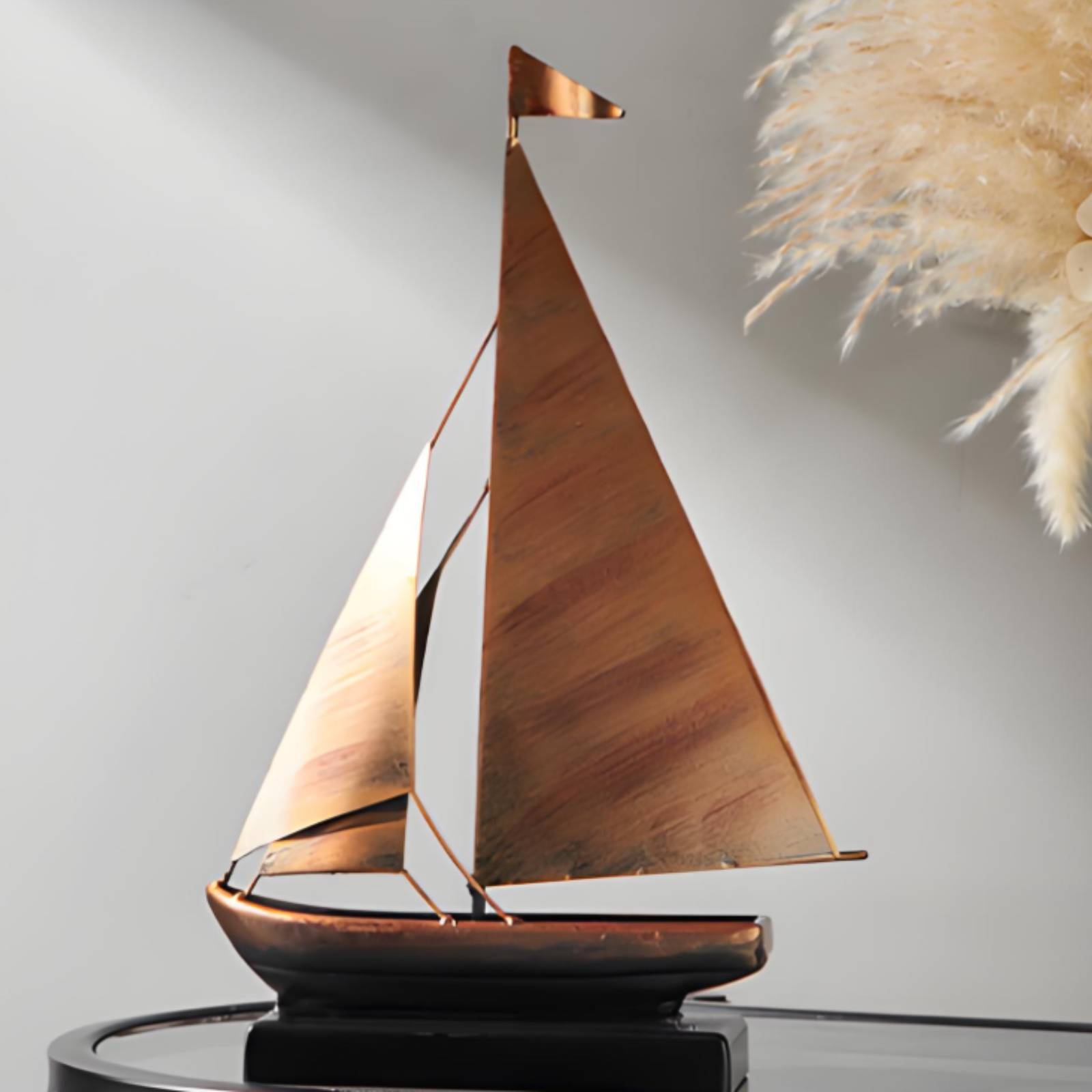 청동-금색 돛단배 장식품 장식용 철제 돛단배 모형 해양 - Home Decor Nautical 리뷰 및 가격