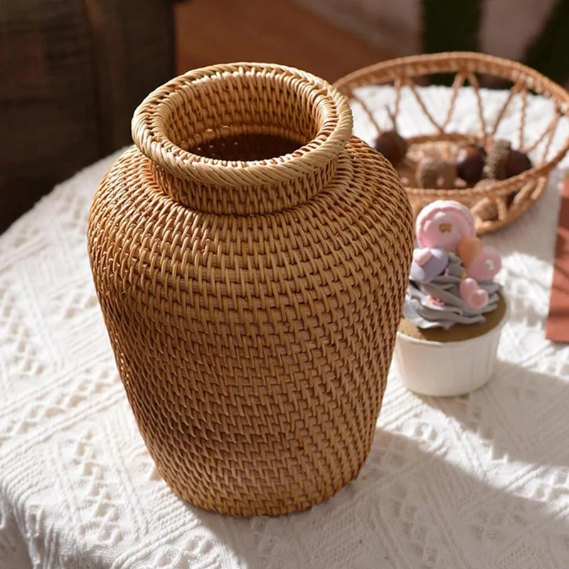 고리 버들 바구니 등나무 교수형 화분 화분 꽃 보관 바 - Rattan Plant Basket 리뷰 및 가격