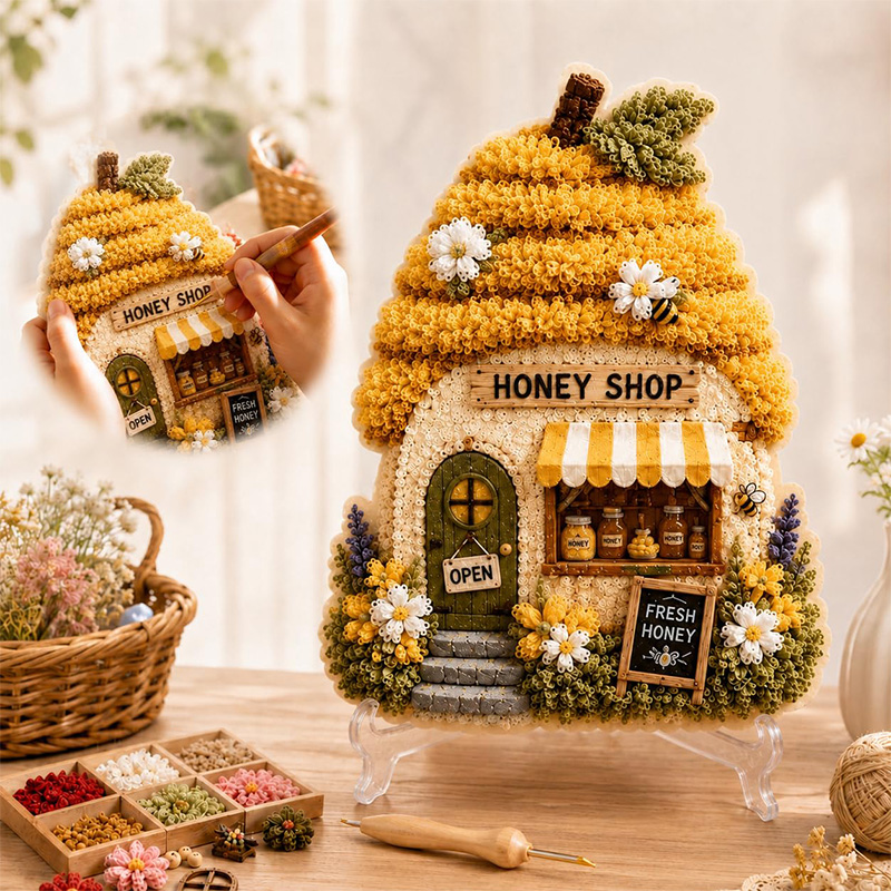 3D 버섯집 포케 아트 DIY 키트 패브릭 펀치 니들  - Home Decor Fabric 리뷰 및 가격
