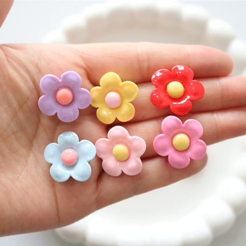 10PCS 반짝 이는 22x22mm 꽃 시리즈 머리핀  - Home Decor Flowers 리뷰 및 가격