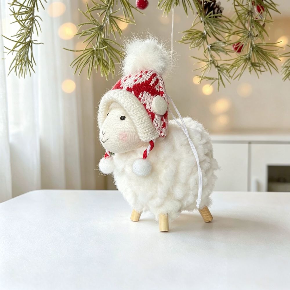 창의적인 양 인형 장식, 크리스마스 트리 장식, 부드러 - Home Xmas Decor Ideas 리뷰 및 가격