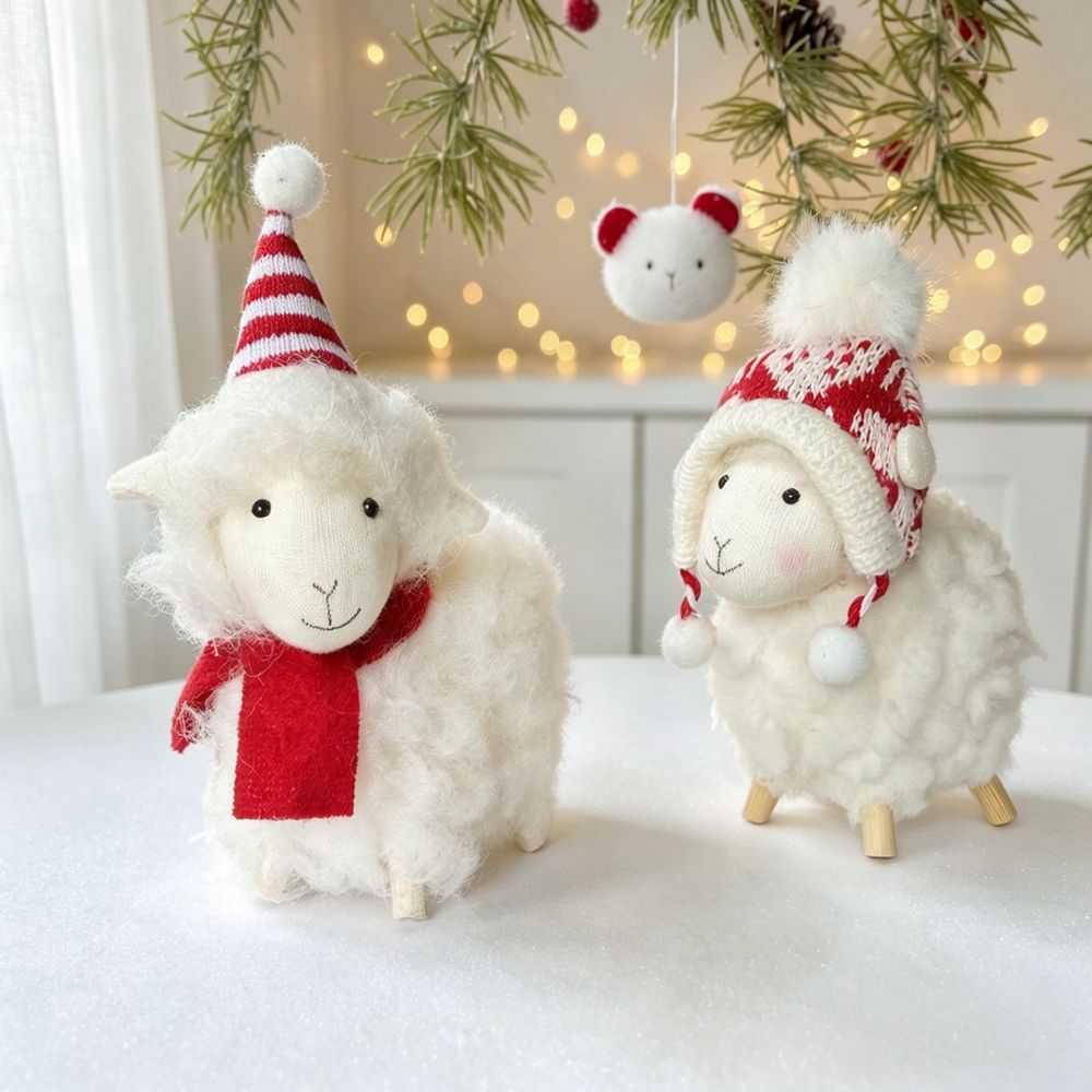 창의적인 양 인형 장식, 크리스마스 트리 장식, 부드러 - Home Xmas Decor Ideas 리뷰 및 가격