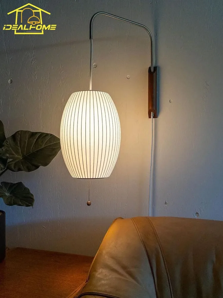 이탈리아 디자인 미니멀리스트 분위기 실크 벽 램프 LE - Home Decor Fabric 리뷰 및 가격