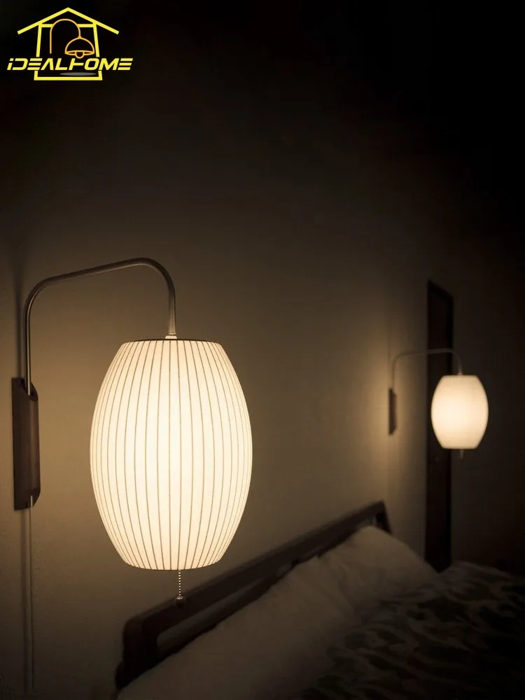 이탈리아 디자인 미니멀리스트 분위기 실크 벽 램프 LE - Home Decor Fabric 리뷰 및 가격