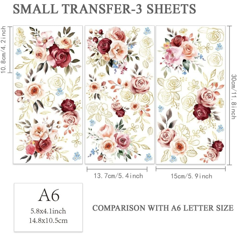 3 개/대 가구 및 공예에 대 한 전송에 수채화 장미  - Home Decor Flowers 리뷰 및 가격