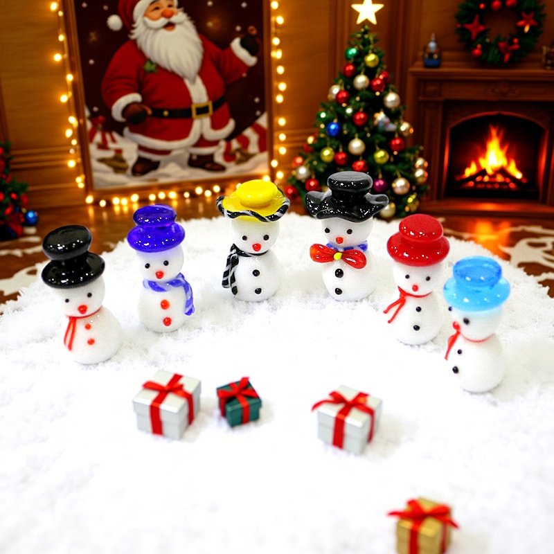 미니 귀여운 유리 눈사람 크리스마스 장식품 홈 데스크탑 - Home Xmas Decor Ideas 리뷰 및 가격