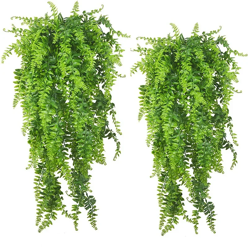 인공 매달려 식물 32 인치 가짜 보스턴 펀 플라스틱  - Rattan Plant Basket 리뷰 및 가격