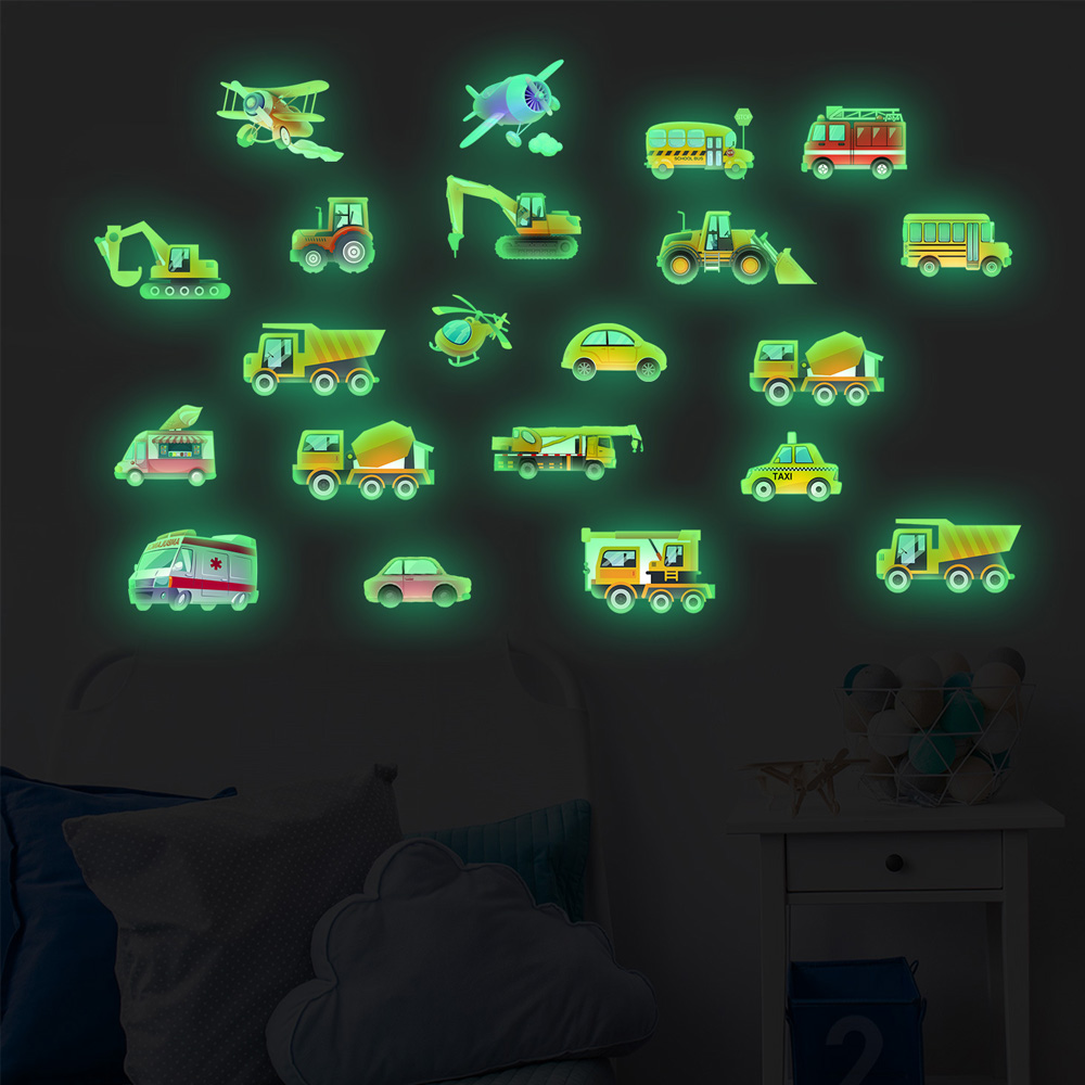 빛나는 자동차 벽 스티커 21개 세트 주야간 듀얼 컬러 - Home Decor Wall Stickers 리뷰 및 가격