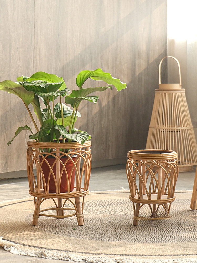 북유럽 스타일 심플 플라스틱 라탄 바닥 화분 바구니 거 - Rattan Plant Basket 리뷰 및 가격