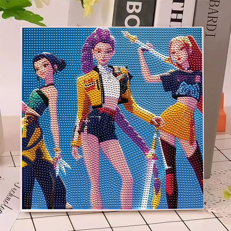 애니메이션 헌터즈 걸스 루미 밀라 조이 다이아몬드 페인 - Home Decor Mod 리뷰 및 가격
