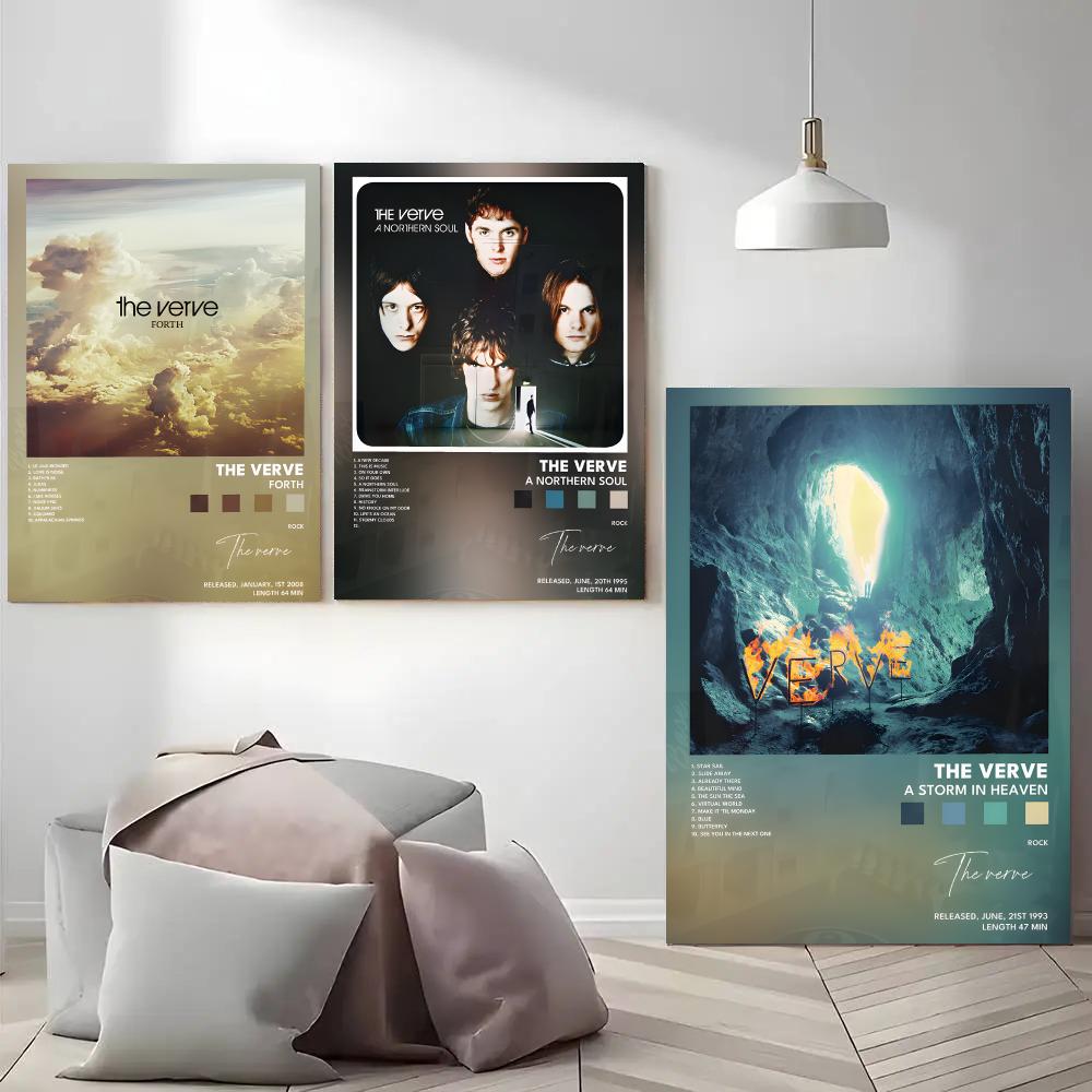 V-Verve 앨범 포스터 HD 벽 스티커 벽화 자체  - Home Decor Living Room Ideas 리뷰 및 가격
