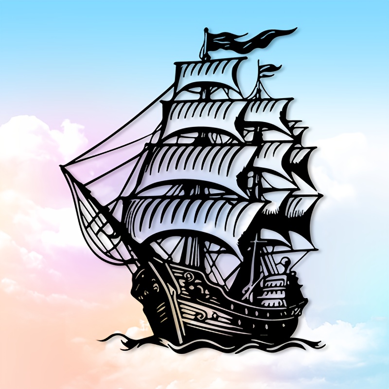 해적선 금속 벽 장식 1개, 해변 주택용 해양 철제 벽 - Home Decor Nautical 리뷰 및 가격