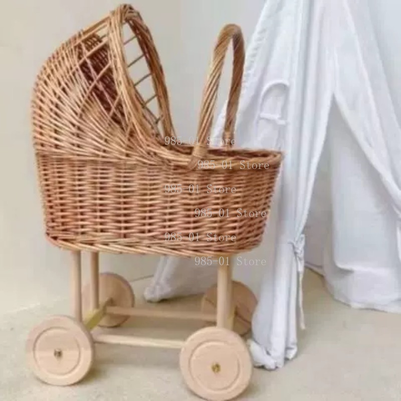 수공예 위커 바구니형 유모차 다기능 수납 바구니 (애완 - Rattan Plant Basket 리뷰 및 가격