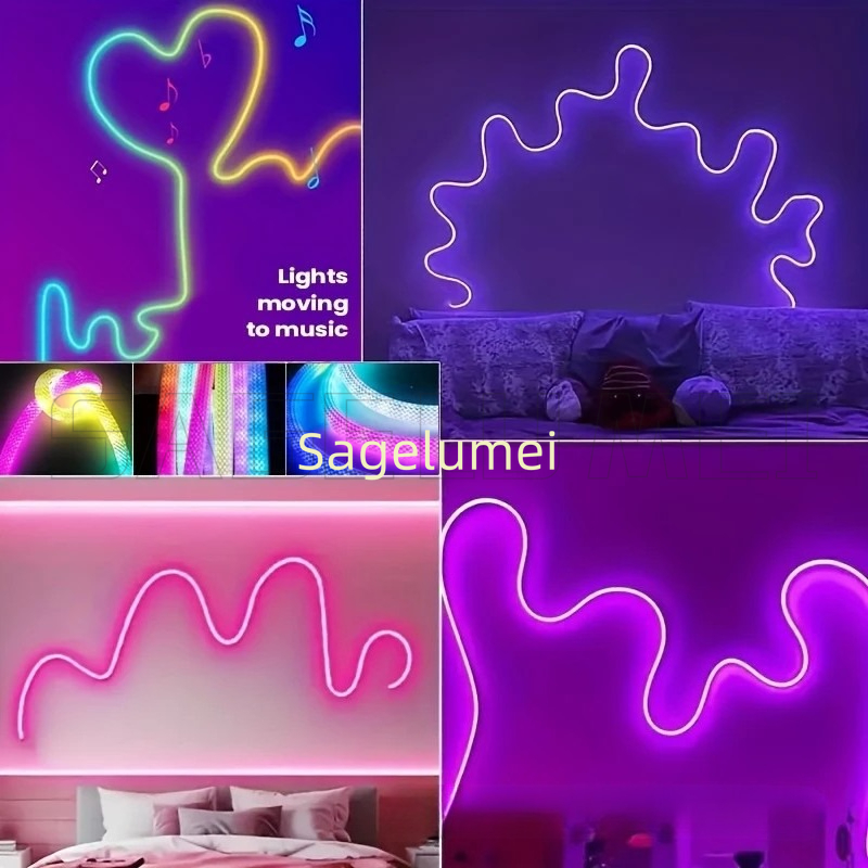 360 글로우 라운드 RGB 네온 LED 직조 스트립  - Rope Light Decoration 리뷰 및 가격