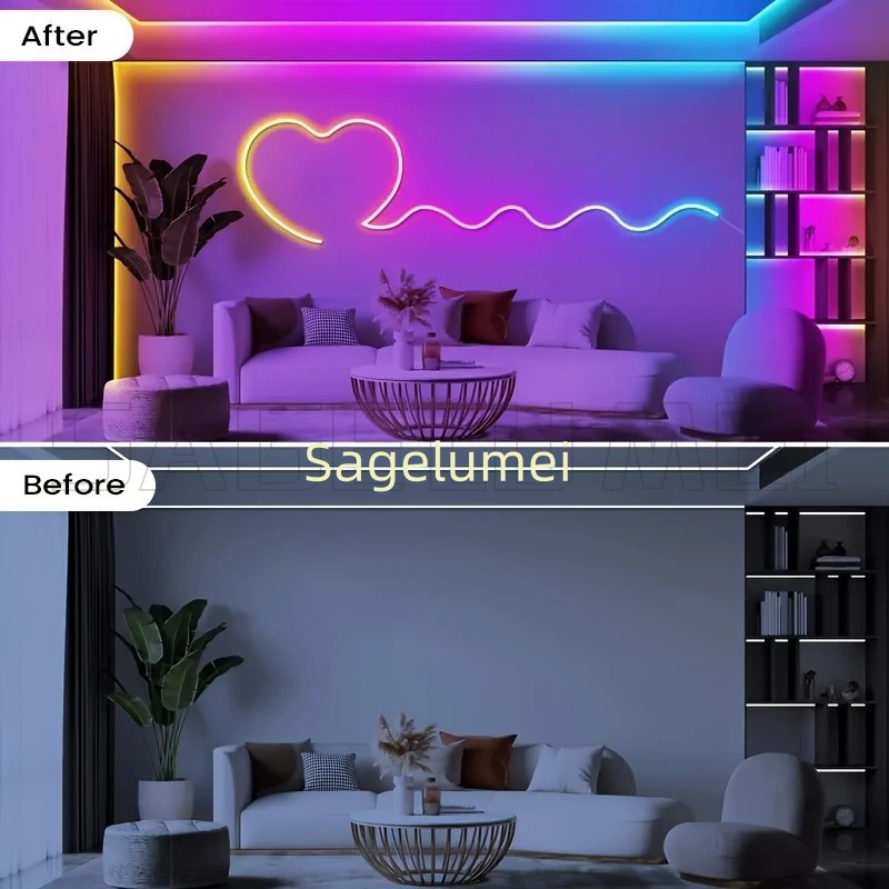 360 글로우 라운드 RGB 네온 LED 직조 스트립  - Rope Light Decoration 리뷰 및 가격