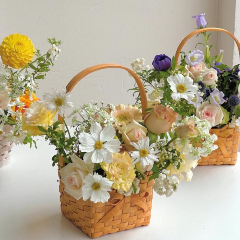 새로운 버드나무 라탄 신부 꽃 바구니 피크닉 용기 손으 - Rattan Plant Basket 리뷰 및 가격