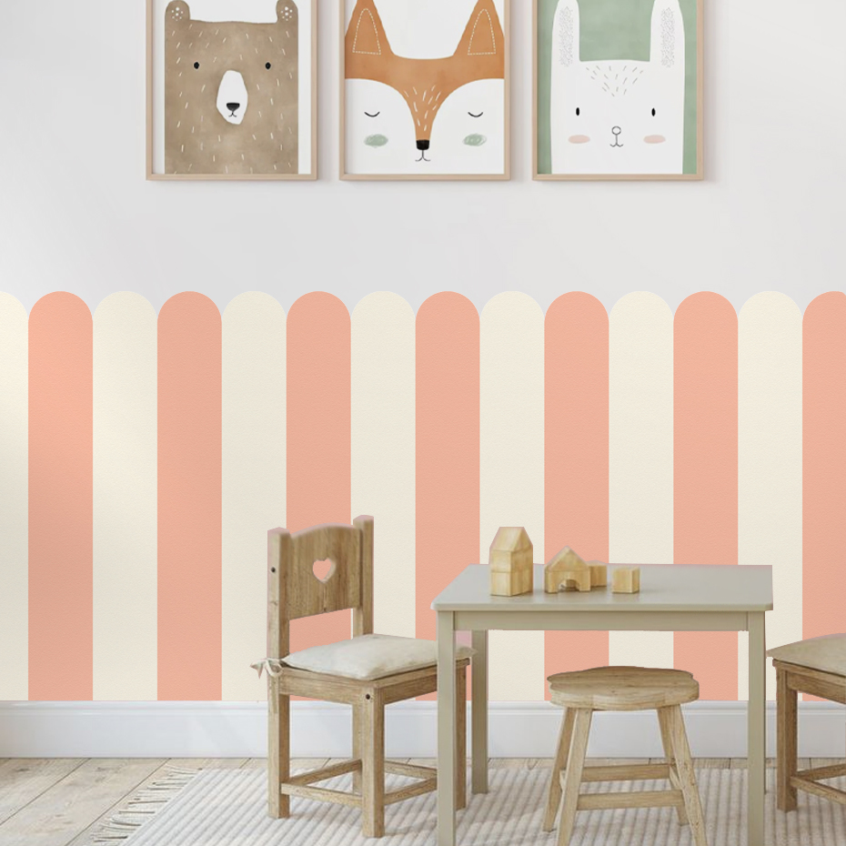 여러 가지 빛깔의 세로 줄무늬 아크 벽지 보육 어린이  - Home Decor Wall Stickers 리뷰 및 가격